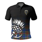 McBeth Ancient Tartan Crest Polo Shirt - Thistle Black Style
